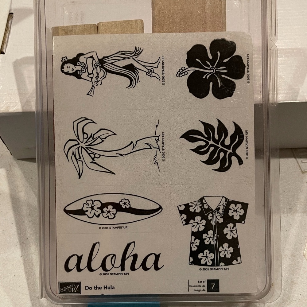 Stampin’ Up! DO THE HULA 2005 unmounted RETIRED